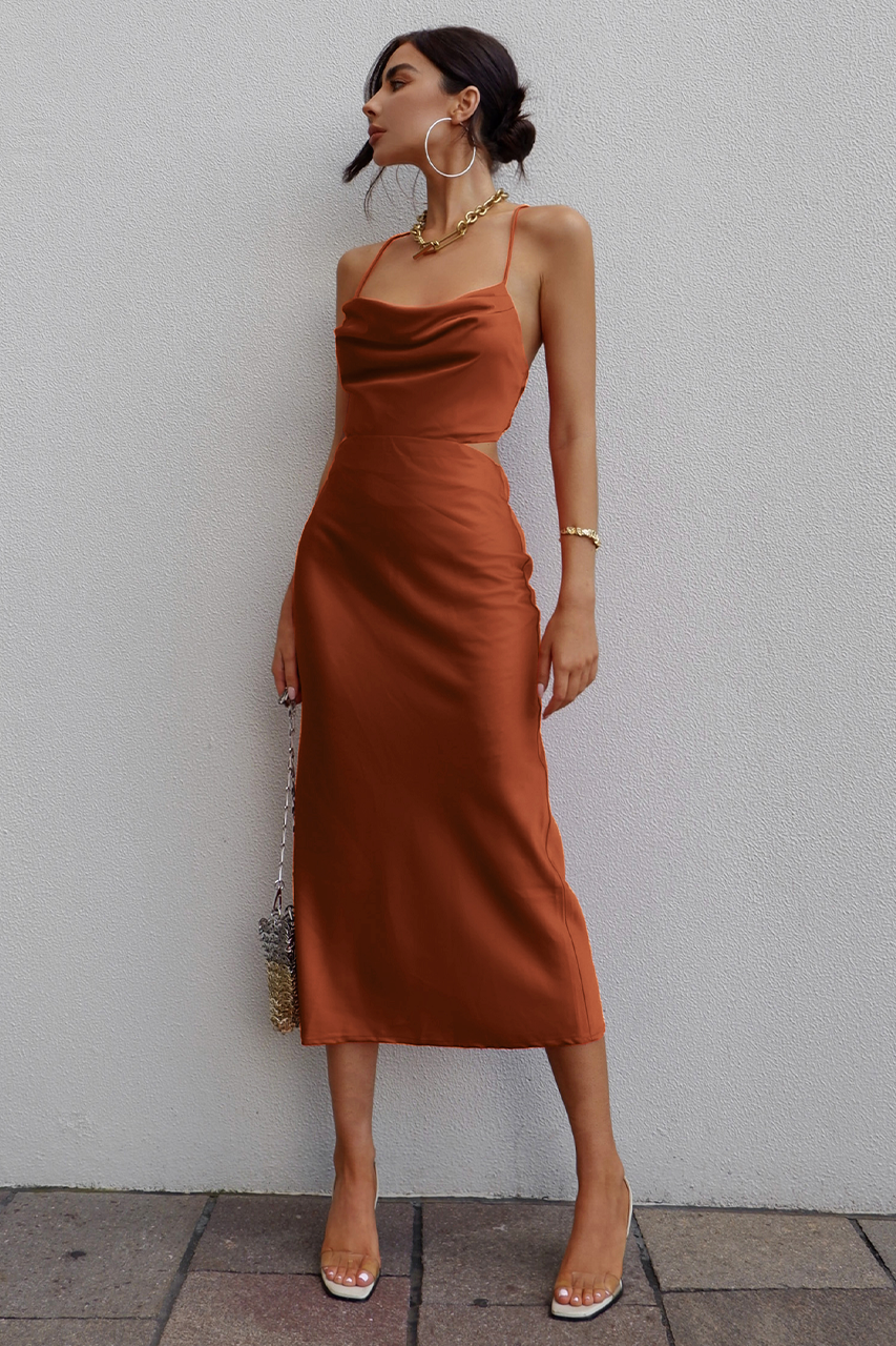 Charis Slip Dress - Copper